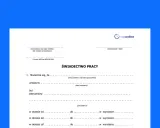 Formularz świadectwa pracy, dokument potwierdzający zatrudnienie.