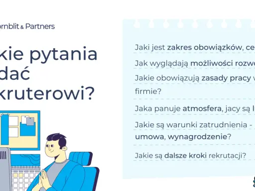 Lista pytań, jakie pytania zadać na rozmowie kwalifikacyjnej, by dowiedzieć się o obowiązkach, rozwoju, atmosferze i warunkach zatrudnienia.