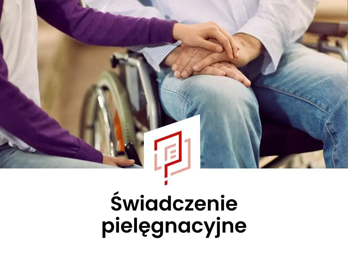 Dwie osoby trzymają się za ręce, jedna w wózku inwalidzkim. Dowiadujesz się, ile dostaje opiekun osoby niepełnosprawnej.